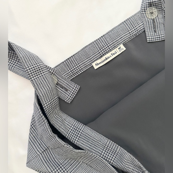 Abercrombie & Fitch Plaid Houndstooth Pinafore Dress - Grey/Black - MP - Picture 8 of 13